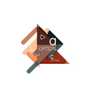 Üçgen veri görselleştirme tasarım, seçenek Infographic düzen