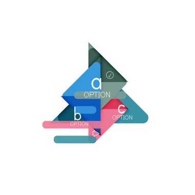 Üçgen veri görselleştirme tasarım, seçenek Infographic düzen