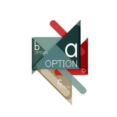 Üçgen veri görselleştirme tasarım, seçenek Infographic düzen