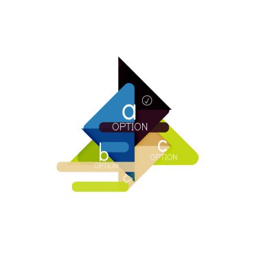 Üçgen veri görselleştirme tasarım, seçenek Infographic düzen