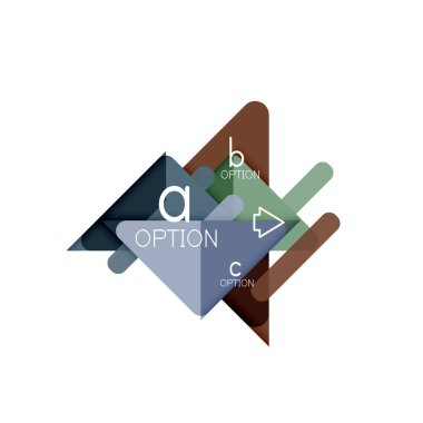 Üçgen veri görselleştirme tasarım, seçenek Infographic düzen