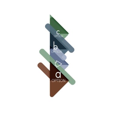 Üçgen veri görselleştirme tasarım, seçenek Infographic düzen