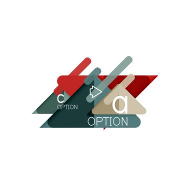 Üçgen veri görselleştirme tasarım, seçenek Infographic düzen