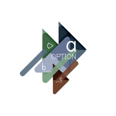 Üçgen veri görselleştirme tasarım, seçenek Infographic düzen