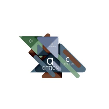 Üçgen veri görselleştirme tasarım, seçenek Infographic düzen