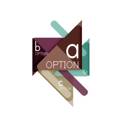 Üçgen veri görselleştirme tasarım, seçenek Infographic düzen