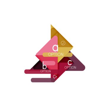 Üçgen veri görselleştirme tasarım, seçenek Infographic düzen