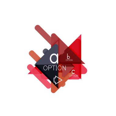 Üçgen veri görselleştirme tasarım, seçenek Infographic düzen