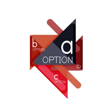 Üçgen veri görselleştirme tasarım, seçenek Infographic düzen