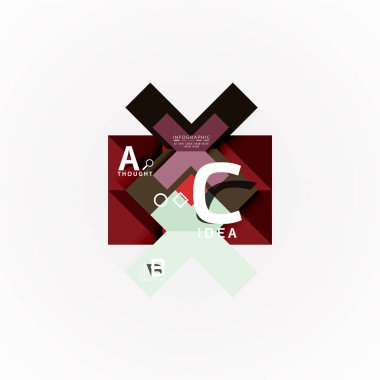 Vektör Infographic seçenekleri afiş, kağıt tarzı tasarım