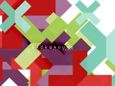 Çok renkli soyut geometrik şekiller, geometri arka plan web afiş için