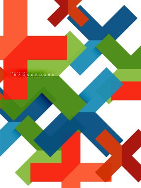 Çok renkli soyut geometrik şekiller, geometri arka plan web afiş için