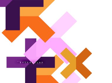 Çok renkli soyut geometrik şekiller, geometri arka plan web afiş için