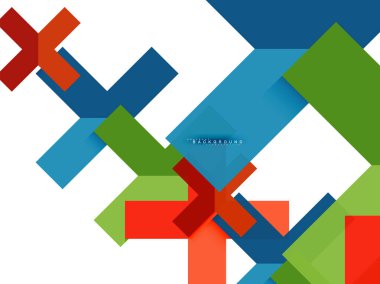 Çok renkli soyut geometrik şekiller, geometri arka plan web afiş için