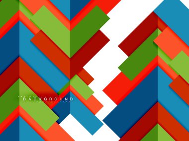 Çok renkli soyut geometrik şekiller, geometri arka plan web afiş için