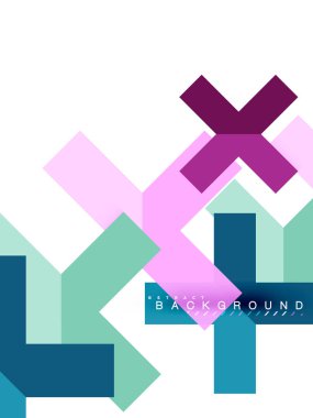 Çok renkli soyut geometrik şekiller, geometri arka plan web afiş için