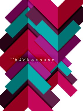 Çok renkli soyut geometrik şekiller, geometri arka plan web afiş için