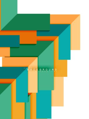 Çok renkli soyut geometrik şekiller, geometri arka plan web afiş için