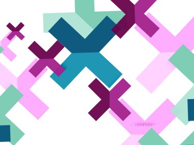 Çok renkli soyut geometrik şekiller, geometri arka plan web afiş için