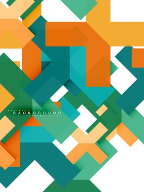 Çok renkli soyut geometrik şekiller, geometri arka plan web afiş için