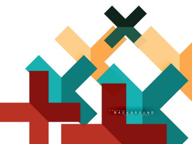 Çok renkli soyut geometrik şekiller, geometri arka plan web afiş için