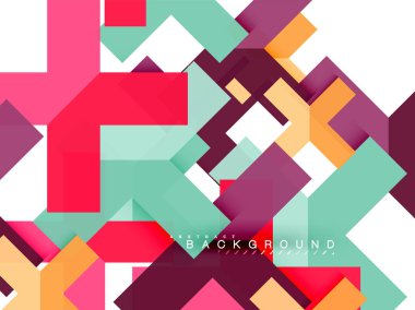 Çok renkli soyut geometrik şekiller, geometri arka plan web afiş için