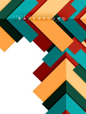 Çok renkli soyut geometrik şekiller, geometri arka plan web afiş için