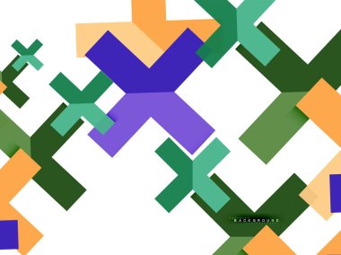 Çok renkli soyut geometrik şekiller, geometri arka plan web afiş için