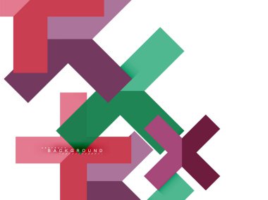 Çok renkli soyut geometrik şekiller, geometri arka plan web afiş için