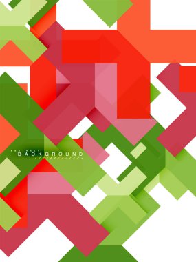 Çok renkli soyut geometrik şekiller, geometri arka plan web afiş için