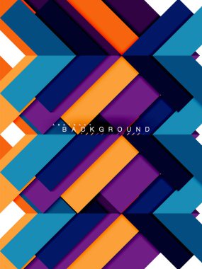 Çok renkli soyut geometrik şekiller, geometri arka plan web afiş için