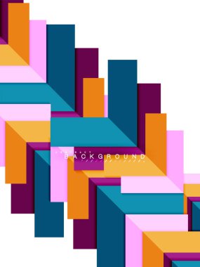 Çok renkli soyut geometrik şekiller, geometri arka plan web afiş için