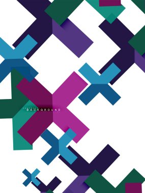 Çok renkli soyut geometrik şekiller, geometri arka plan web afiş için