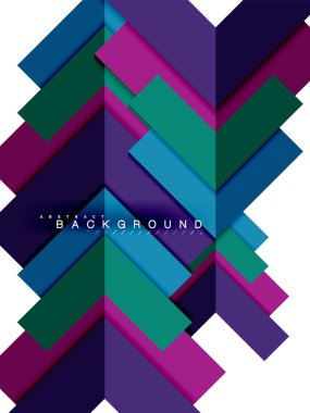 Çok renkli soyut geometrik şekiller, geometri arka plan web afiş için