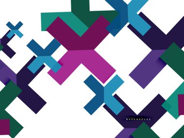 Çok renkli soyut geometrik şekiller, geometri arka plan web afiş için