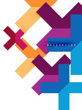 Çok renkli soyut geometrik şekiller, geometri arka plan web afiş için