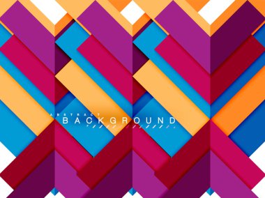 Çok renkli soyut geometrik şekiller, geometri arka plan web afiş için