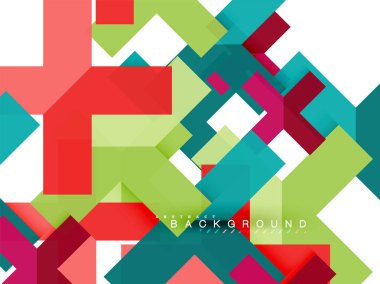 Çok renkli soyut geometrik şekiller, geometri arka plan web afiş için