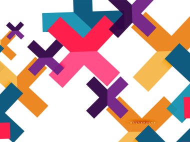 Çok renkli soyut geometrik şekiller, geometri arka plan web afiş için