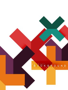 Çok renkli soyut geometrik şekiller, geometri arka plan web afiş için