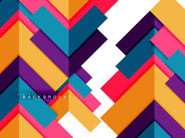 Çok renkli soyut geometrik şekiller, geometri arka plan web afiş için