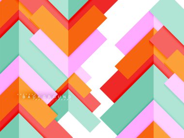 Çok renkli soyut geometrik şekiller, geometri arka plan web afiş için