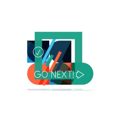 En az daire temiz soyut seçeneği adım Infographic tasarım öğesi, geometrik şekiller - Tur kareler, daireler ve satırları düzeni ile örnek metin