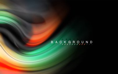 Sıvı sıvı renkler tasarım, renkli mermer veya plastik dalgalı doku arka plan, siyah, iş veya teknoloji sunu veya web broşür için parlak renkli öğeleri kapak tasarımı, duvar kağıdı