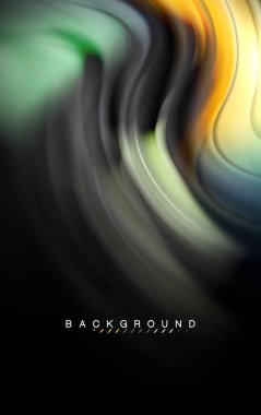 Sıvı sıvı renkler tasarım, renkli mermer veya plastik dalgalı doku arka plan, siyah, iş veya teknoloji sunu veya web broşür için parlak renkli öğeleri kapak tasarımı, duvar kağıdı