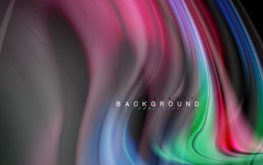 Sıvı sıvı renkler tasarım, renkli mermer veya plastik dalgalı doku arka plan, siyah, iş veya teknoloji sunu veya web broşür için parlak renkli öğeleri kapak tasarımı, duvar kağıdı