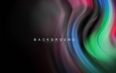 Sıvı sıvı renkler tasarım, renkli mermer veya plastik dalgalı doku arka plan, siyah, iş veya teknoloji sunu veya web broşür için parlak renkli öğeleri kapak tasarımı, duvar kağıdı