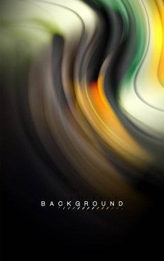 Sıvı sıvı renkler tasarım, renkli mermer veya plastik dalgalı doku arka plan, siyah, iş veya teknoloji sunu veya web broşür için parlak renkli öğeleri kapak tasarımı, duvar kağıdı