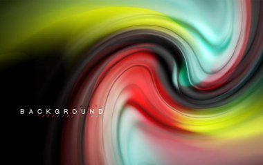 Sıvı sıvı renkler tasarım, renkli mermer veya plastik dalgalı doku arka plan, siyah, iş veya teknoloji sunu veya web broşür için parlak renkli öğeleri kapak tasarımı, duvar kağıdı