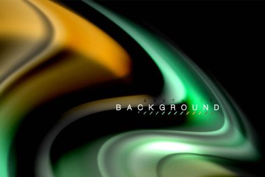 Sıvı sıvı renkler tasarım, renkli mermer veya plastik dalgalı doku arka plan, siyah, iş veya teknoloji sunu veya web broşür için parlak renkli öğeleri kapak tasarımı, duvar kağıdı